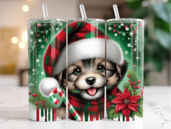 20 Oz Christmas Green Dog Tumbler Wrap Review