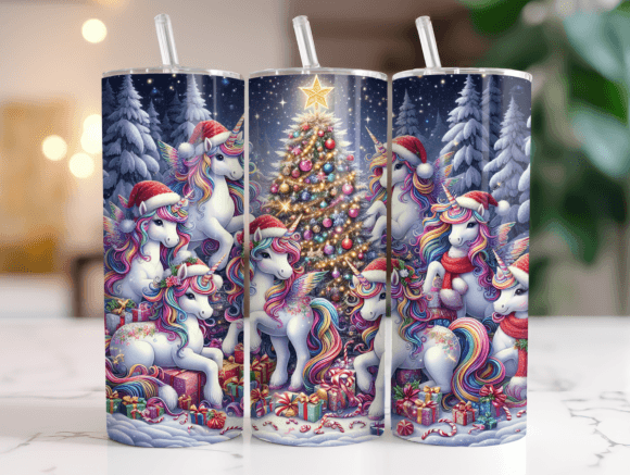 20oz Christmas Unicorn Tumbler Wrap Review