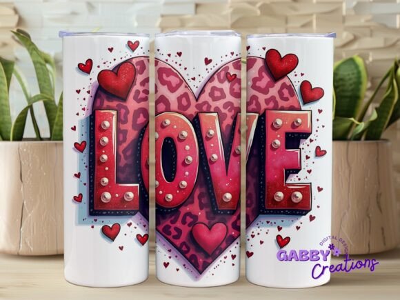 20oz Red Leopard Love Heart Tumbler Wrap Review