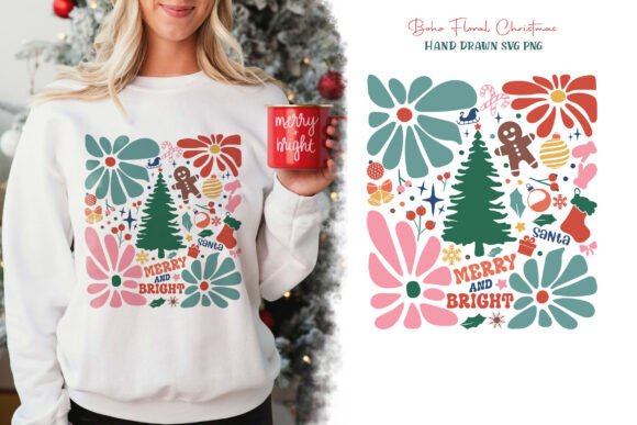 Boho Abstract Flower Christmas Design Review