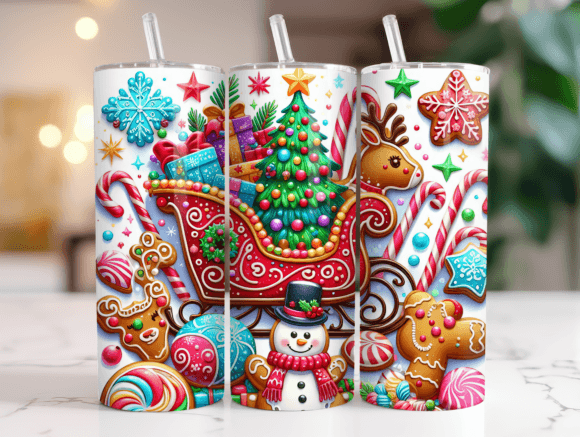 Christmas 20oz Tumbler Wrap Gingerbread Review