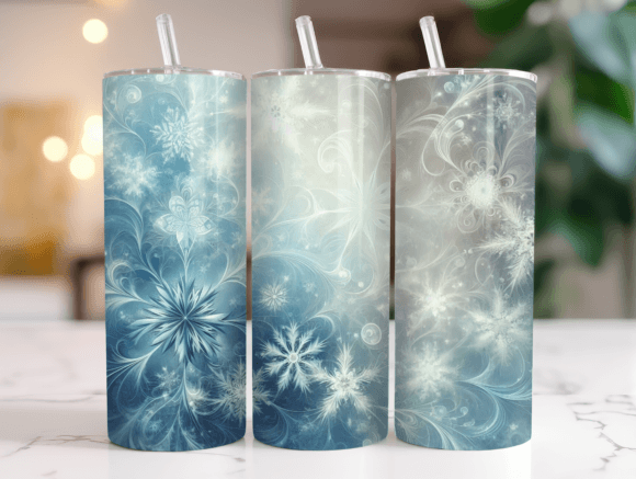 Christmas Blue Snowflakes Tumbler Wrap Review
