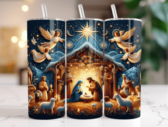 Christmas Nativity Scene 20oz Wrap Png Review