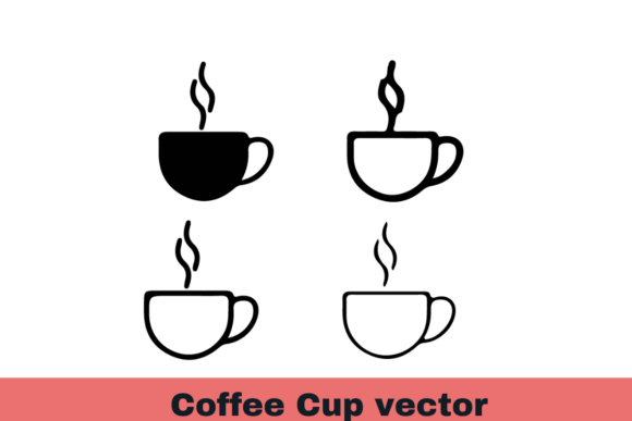 Coffee Cup Icon Vector Lineart Review