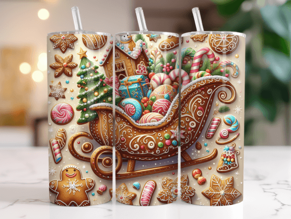 Gingerbread Christmas Tumbler Wrap Design Review