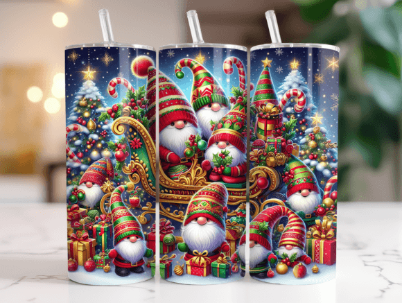 Gnome Christmas Tumbler Wrap Design Review