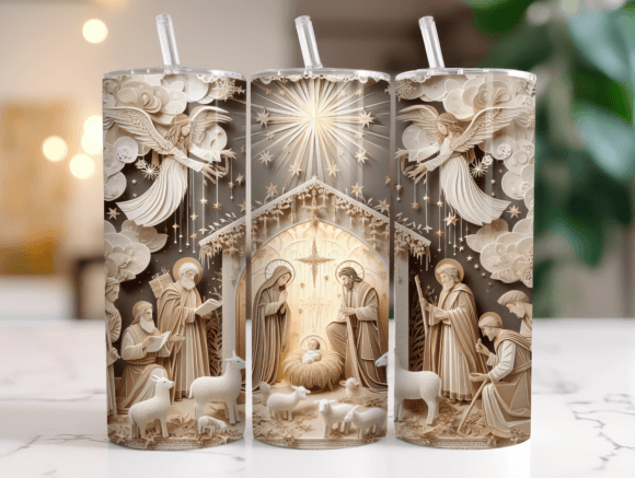 Nativity Scene Christmas Tumbler Wrap Review