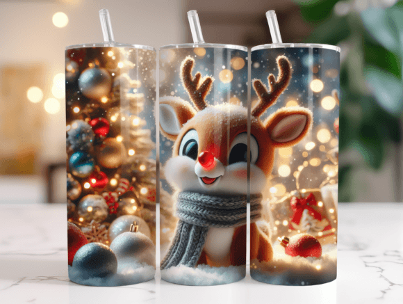 Rudolph and Christmas 20oz Tumbler Wrap Review