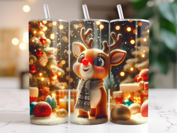 Rudolph Christmas Tumbler Wrap Design Review