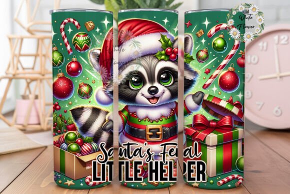 Santa's Feral Little Helper Raccoon PNG Review