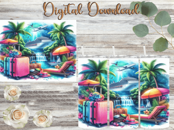 Watercolor Cruise Tumbler Design Review