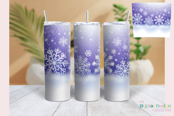 Winter Snowflake Tumbler Wrap PNG Review